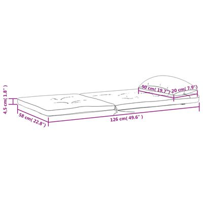 vidaXL 2 db krémszínű oxford-szövet Adirondack-székpárna