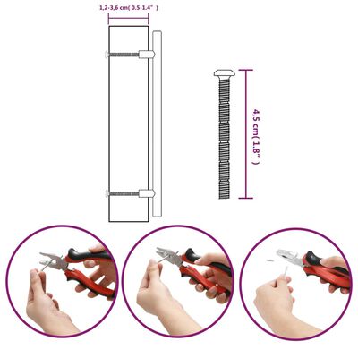 vidaXL 10 db ezüst rozsdamentes acél szekrényfogantyú 192 mm