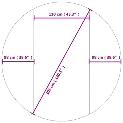 vidaXL világosszürke poliészter geotextília medencealátét Ø 306 cm