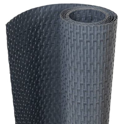 vidaXL antracitszürke polyrattan erkélyparaván 600x100 cm