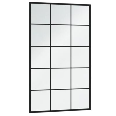 vidaXL 2 db fekete fém fali tükör 100x60 cm