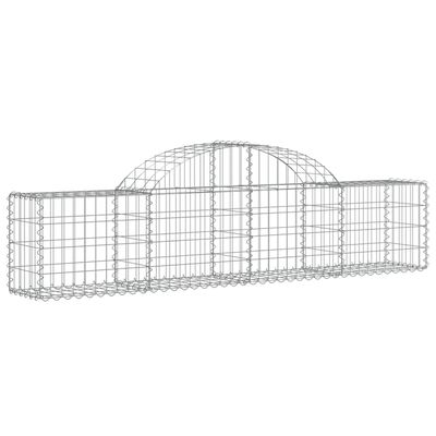 vidaXL 25 db íves horganyzott vas gabion kosár 200x30x40/60 cm