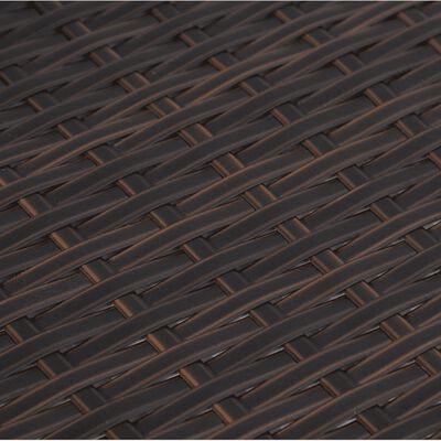 vidaXL 3 részes barna polyrattan kerti ülőgarnitúra párnával