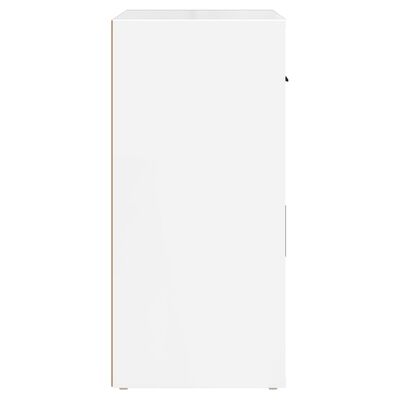vidaXL magasfényű fehér szerelt fa tálalószekrény 80x33x70 cm