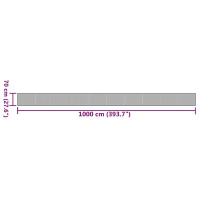 vidaXL négyszögletű világos természetes bambusz szőnyeg 70 x 1000 cm