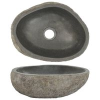 vidaXL ovális folyami kő mosdókagyló (29-38) x (24-31) cm