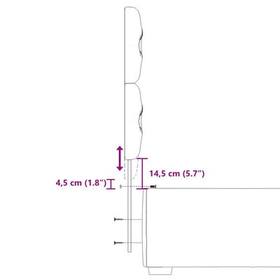 vidaXL sötétszürke szövet rugós ágy matraccal 100 x 200 cm