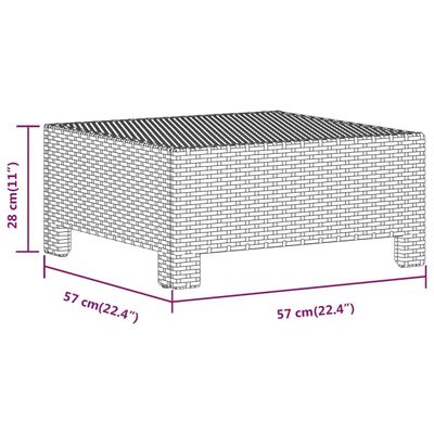 vidaXL 9 részes szürke polyrattan kerti ülőgarnitúra párnákkal