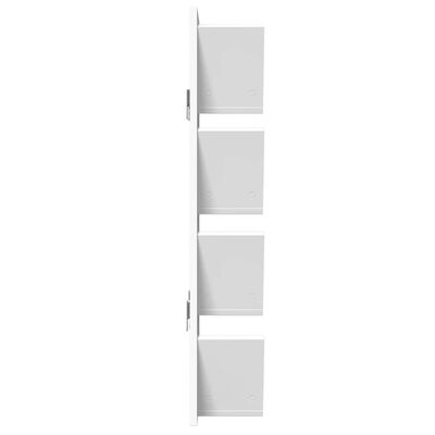vidaXL 4 szintes fehér fali könyvespolc 33 x 16 x 90 cm