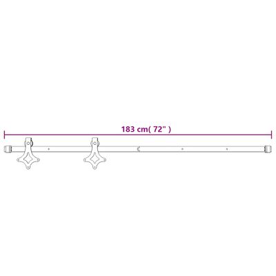 vidaXL tömör fenyőfa tolóajtó fémszerelék szettel 70 x 210 cm