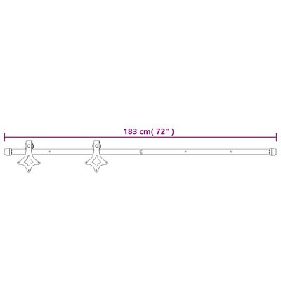 vidaXL tömör fenyőfa tolóajtó fémszerelék szettel 80 x 210 cm