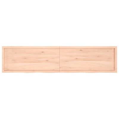 vidaXL kezeletlen tömör fa fürdőszobai pult 220x50x(2-6) cm