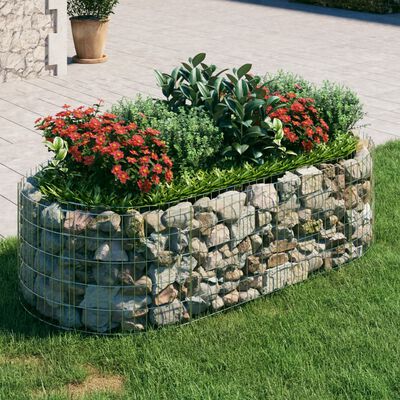 vidaXL horganyzott vas gabion magaságyás 200x100x50 cm