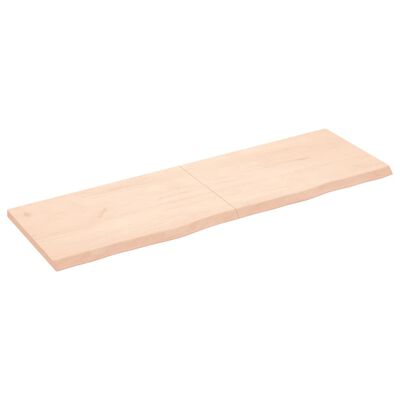 vidaXL kezeletlen tömör tölgyfa asztallap 160x50x(2-4) cm