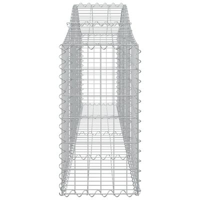 vidaXL 8 db íves horganyzott vas gabion kosár 200x30x60/80 cm