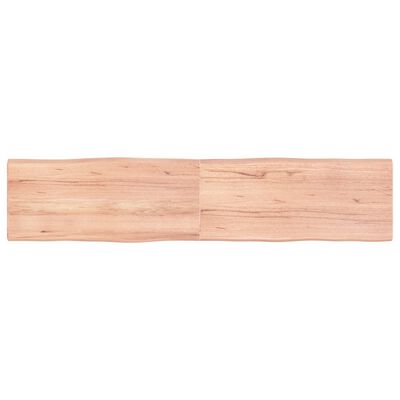 vidaXL világosbarna kezelt tömör asztallap 180x40x(2-4) cm