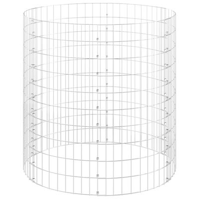 vidaXL kör alakú horganyzott acél gabion oszlop Ø100 x 100 cm