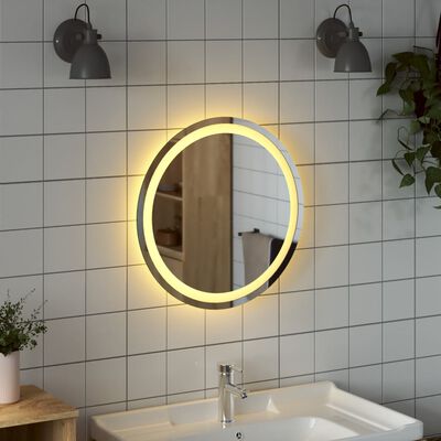 vidaXL kerek LED-es fürdőszobai tükör 50 cm