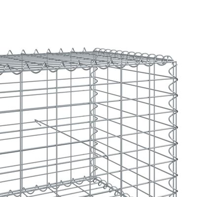 vidaXL horganyzott vas gabion kosár fedéllel 1000 x 100 x 50 cm