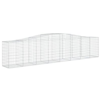 vidaXL 9 db íves horganyzott vas gabion kosár 400x50x80/100 cm