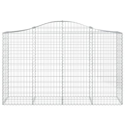 vidaXL íves horganyzott vas gabion kosár 200x50x120/140 cm