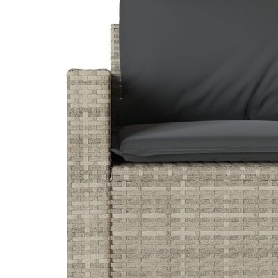 vidaXL 6 részes világosszürke polyrattan kerti ülőgarnitúra párnákkal