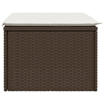 vidaXL barna polyrattan kerti szék párnával 55 x 55 x 37 cm