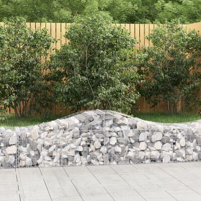 vidaXL 13 db íves horganyzott vas gabion kosár 200x50x40/60 cm