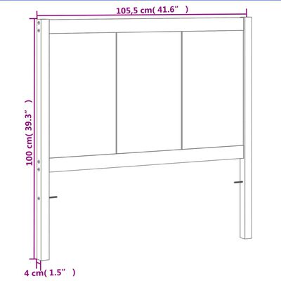 vidaXL viaszbarna tömör fenyőfa fejtámla 100 cm