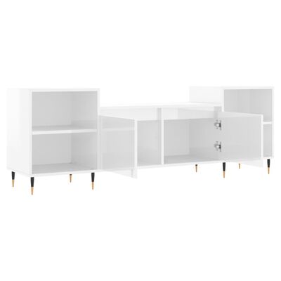 vidaXL fehér magasfényű szerelt fa TV-szekrény 160x35x55 cm