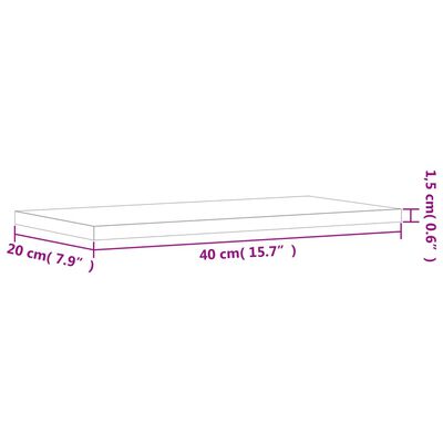 vidaXL 8 db szürke sonoma színű szerelt fa fali polc 40 x 20 x 1,5 cm