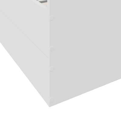 vidaXL fehér szerelt fa ágykeret fiókokkal 90 x 190 cm