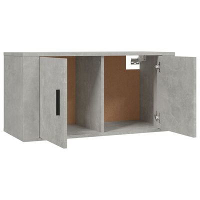 vidaXL 2 db betonszürke fali TV-szekrény 80 x 34,5 x 40 cm