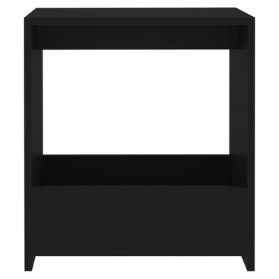 vidaXL fekete forgácslap kisasztal 50 x 26 x 50 cm