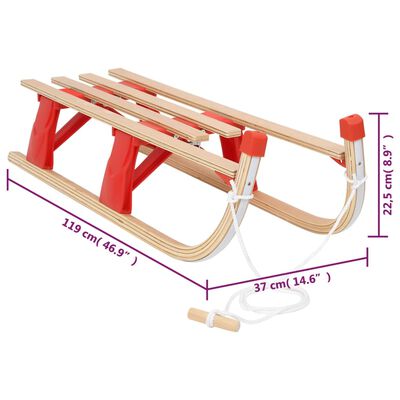 vidaXL összecsukható faszánkó 110 cm