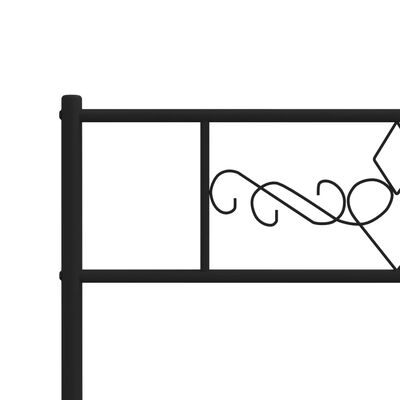 vidaXL fekete fém ágykeret fej- és lábtámlával 75 x 190 cm