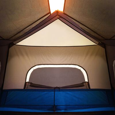 vidaXL 6 személyes világoskék LED-es felugró családi sátor