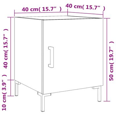 vidaXL 2 db sonoma tölgy színű szerelt fa éjjeliszekrény 40x40x50 cm