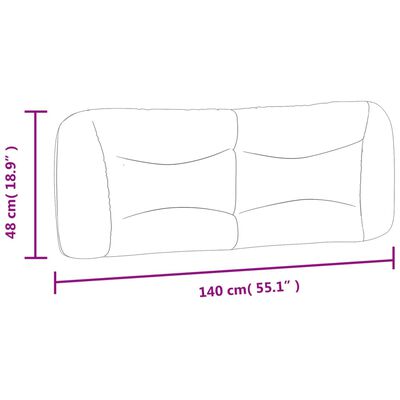 vidaXL kék szövet fejtámla párna 140 cm