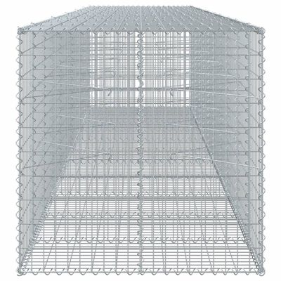 vidaXL horganyzott vas gabion kosár fedéllel 550 x 100 x 100 cm