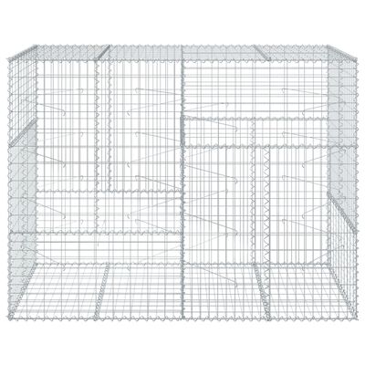 vidaXL horganyzott vas gabion kosár fedéllel 200 x 100 x 150 cm