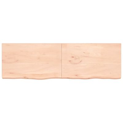 vidaXL kezeletlen tömör fa fürdőszobai pult 200x60x(2-6) cm