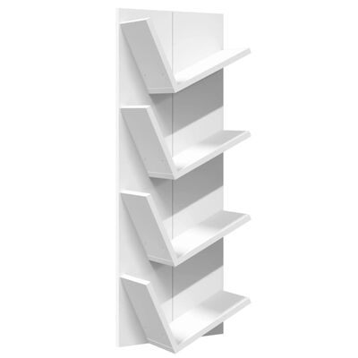 vidaXL 4 szintes fehér fali könyvespolc 33 x 16 x 90 cm