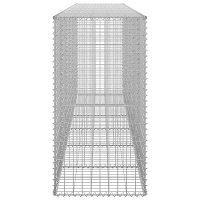 vidaXL horganyzott acél gabion fal fedéllel 300 x 50 x 100 cm