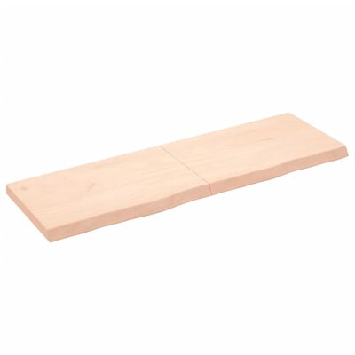 vidaXL kezeletlen tömör fa fürdőszobai pult 160x50x(2-6) cm