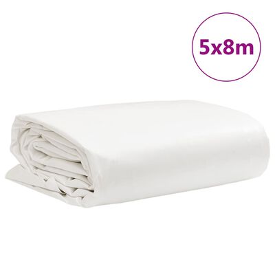 vidaXL fehér ponyva 5 x 8 m 650 g/m²