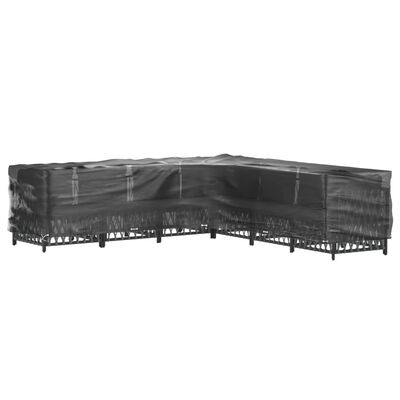 vidaXL 2 db L-alakú kerti bútorhuzat 20 fűzőlyukkal 300x300x70 cm
