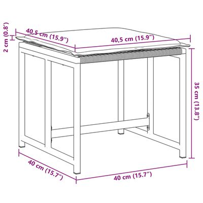 vidaXL 4 db fekete polyrattan kerti szék párnákkal