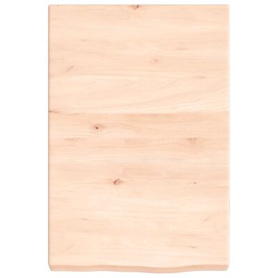 vidaXL kezeletlen tömör fa fürdőszobai pult 40x60x(2-6) cm