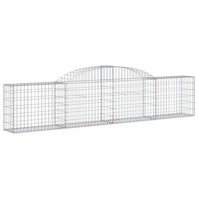 vidaXL 9 db íves horganyzott vas gabion kosár 300x30x60/80 cm